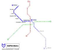Схема софийского метрополитена
