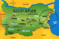 Туристическая карта Болгарии